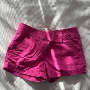 J. Crew pink chino shorts